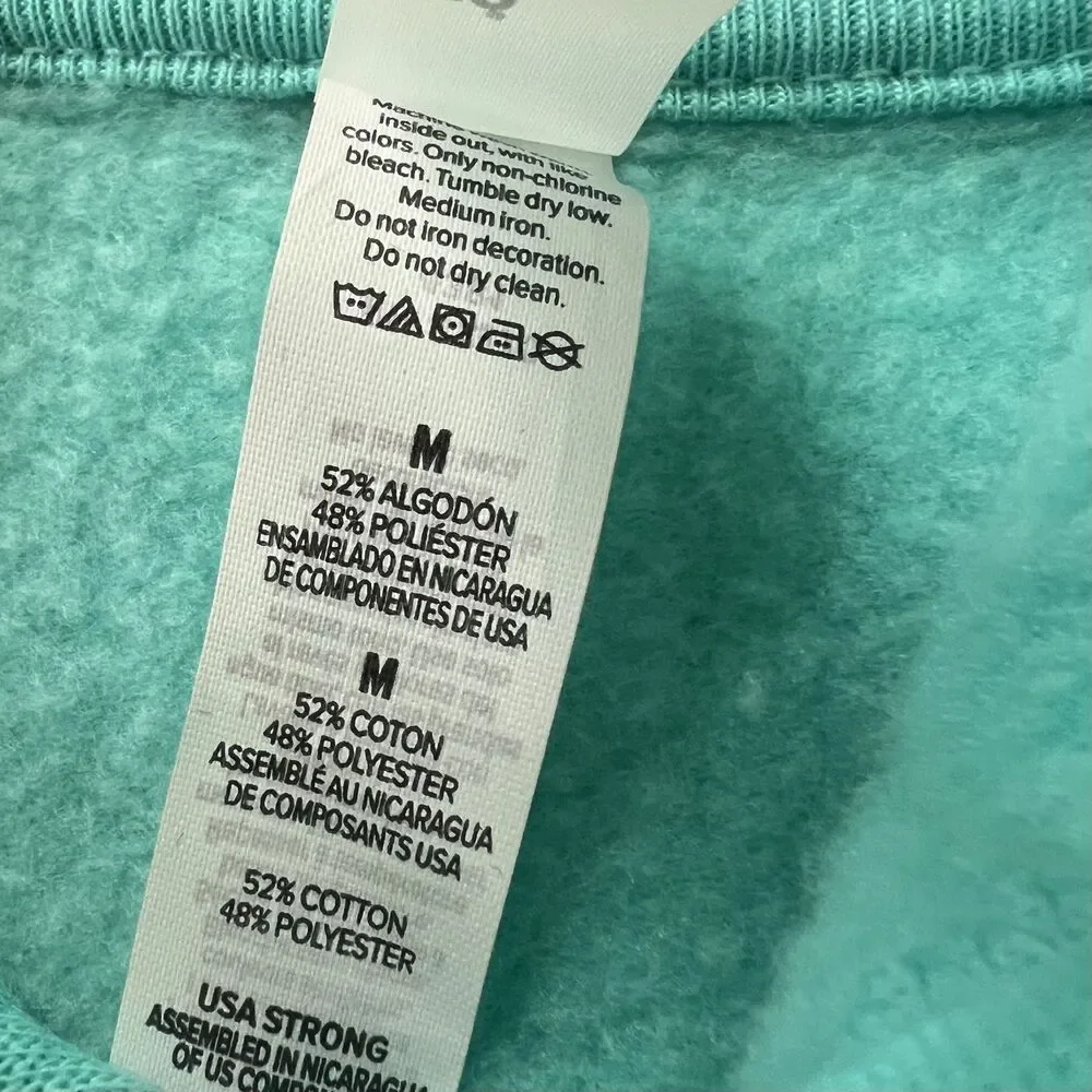 Against the Current - The Chosen LS Athletic Teal Hooded Sweatshirt sz Medium - Picture 5 of 6